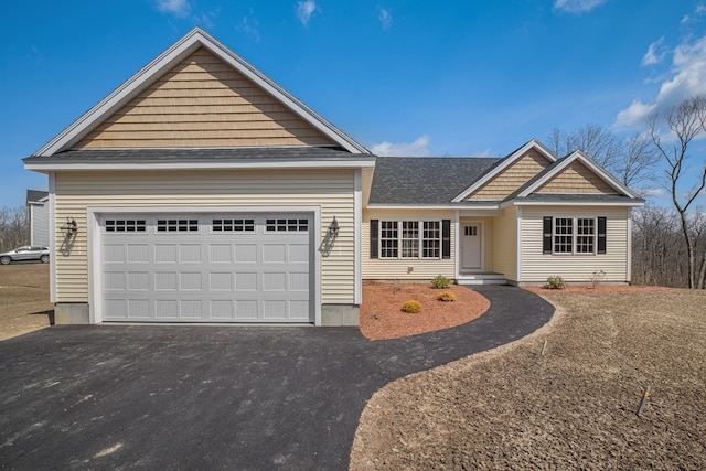 view of front facade with a garage