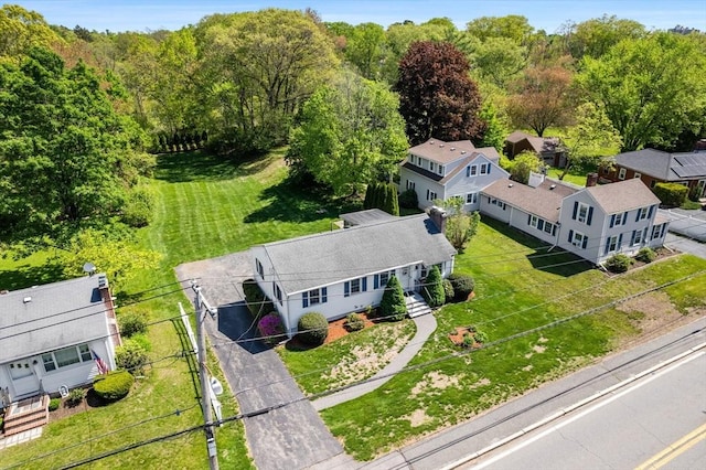 aerial perspective of suburban area