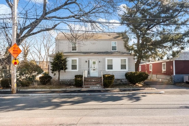 view of front of property with entry steps