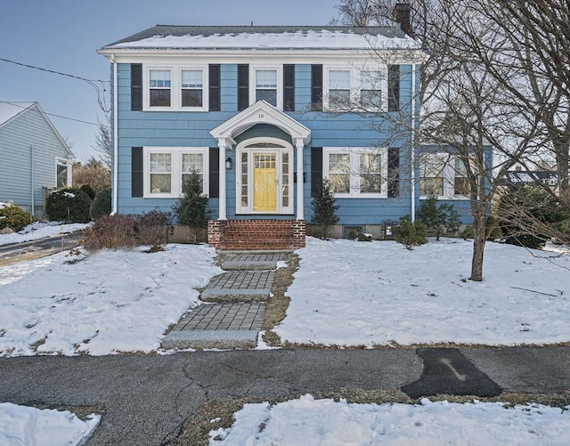 view of colonial inspired home