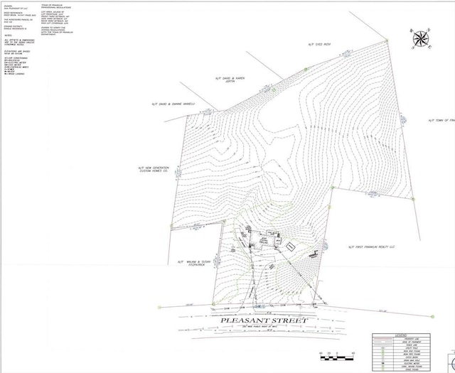 266 Pleasant St, Franklin, MA 02038 - map of parcels