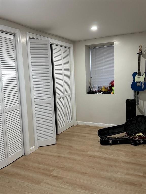 335 Euclid Ave, Lynn, MA 01904 - living area featuring light wood finished floors, baseboards, and recessed lighting