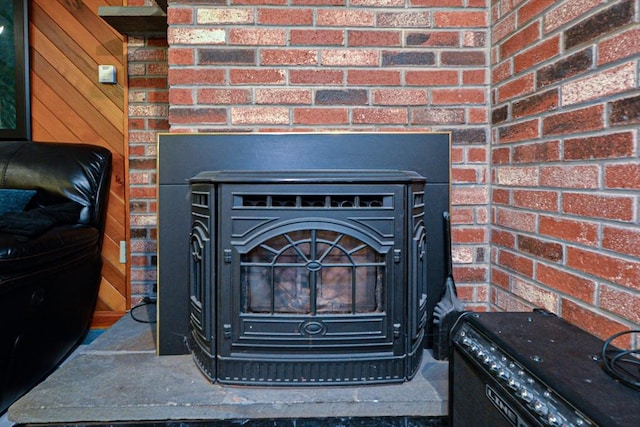 detailed view of a wood stove