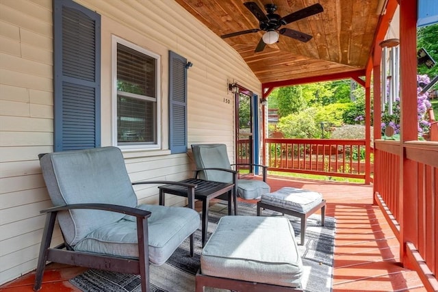 150 Appleton Cir, Fitchburg, MA 01420 - porch featuring ceiling fan