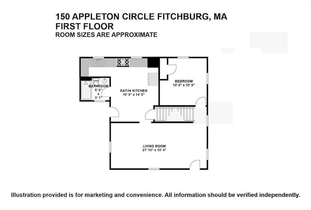 150 Appleton Cir, Fitchburg, MA 01420 - property floor plan