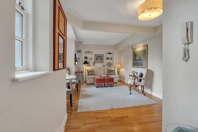15 River Unit 306, Boston, MA 02108 - sitting room with light wood-type flooring and baseboards