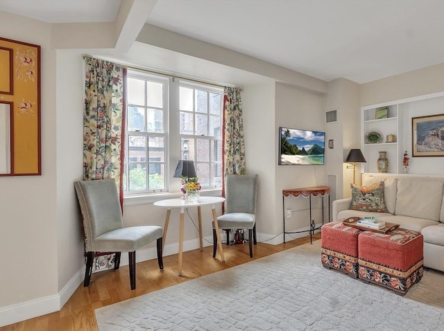 15 River Unit 306, Boston, MA 02108 - sitting room with wood finished floors and baseboards