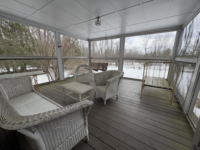 view of sunroom