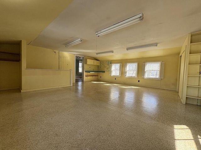 garage with baseboards