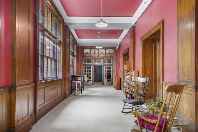 235 State St Unit 317, Springfield, MA 01103 - corridor featuring french doors, carpet flooring, and ornamental molding