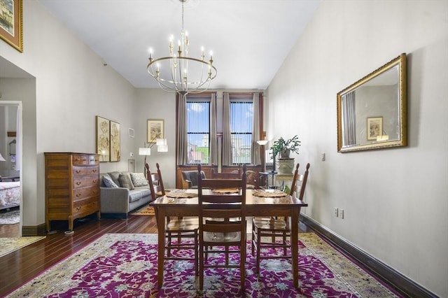 235 State St Unit 317, Springfield, MA 01103 - dining room featuring hardwood / wood-style flooring, a chandelier, and baseboards
