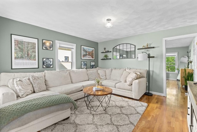 353 Medford St Unit 2, Malden, MA 02148 - living area with wood finished floors and baseboards
