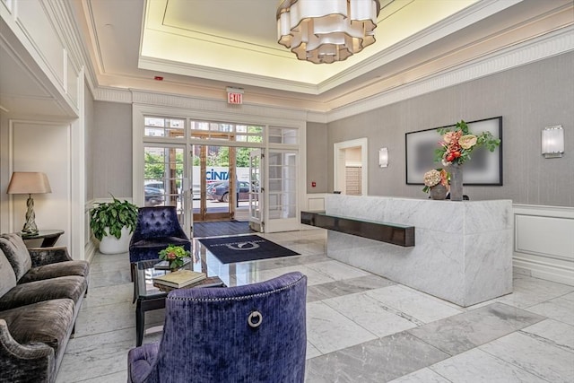 20 Rowes Wharf Unit Th7, Boston, MA 02110 - common area with a decorative wall and ornamental molding
