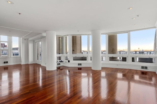 20 Rowes Wharf Unit Th7, Boston, MA 02110 - unfurnished living room featuring wood finished floors and recessed lighting
