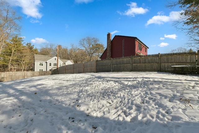 view of snowy yard