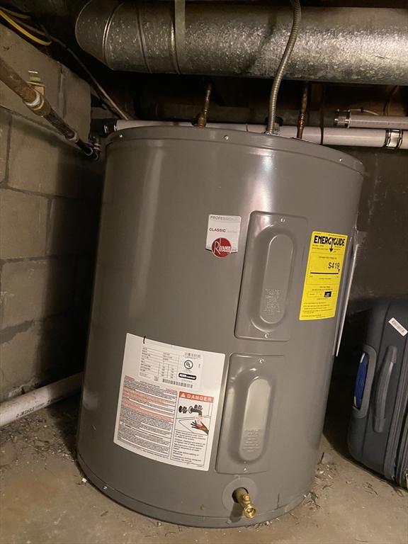 utilities featuring electric water heater