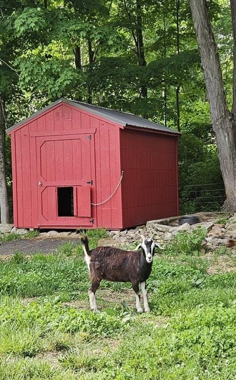 view of shed