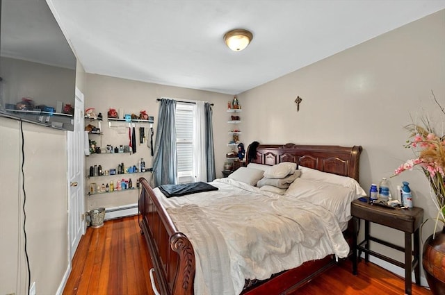 166 Beattie St Unit 2, Fall River, MA 02723 - bedroom featuring a baseboard radiator and wood finished floors