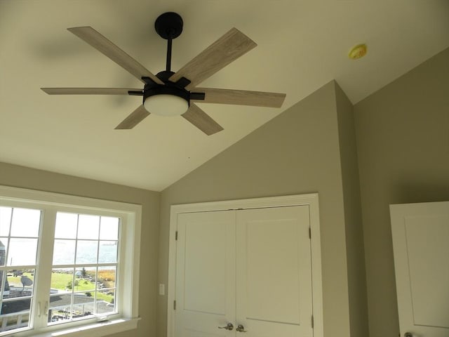 details with a ceiling fan