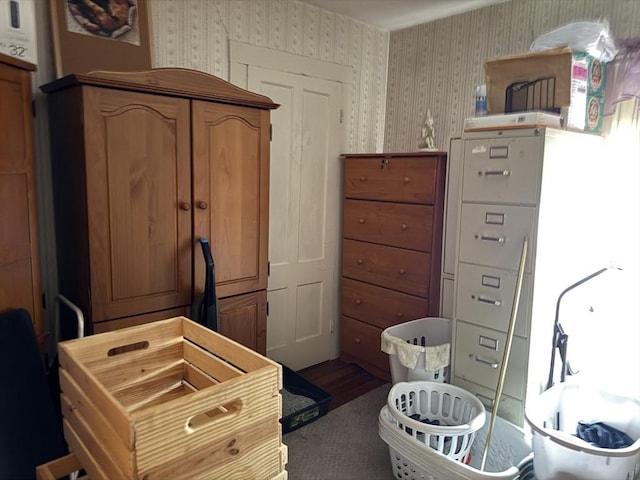 view of storage area