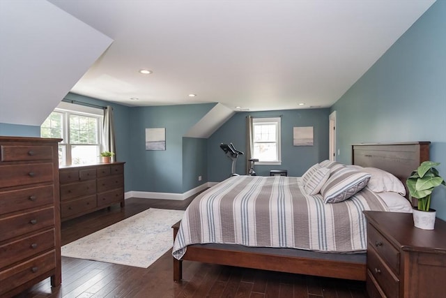 32 Charles St, Natick, MA 01760 - bedroom with hardwood / wood-style flooring, baseboards, and recessed lighting