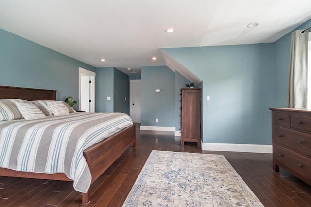 32 Charles St, Natick, MA 01760 - bedroom with dark wood finished floors, baseboards, and recessed lighting