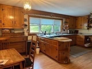 kitchen featuring light hardwood / wood-style flooring