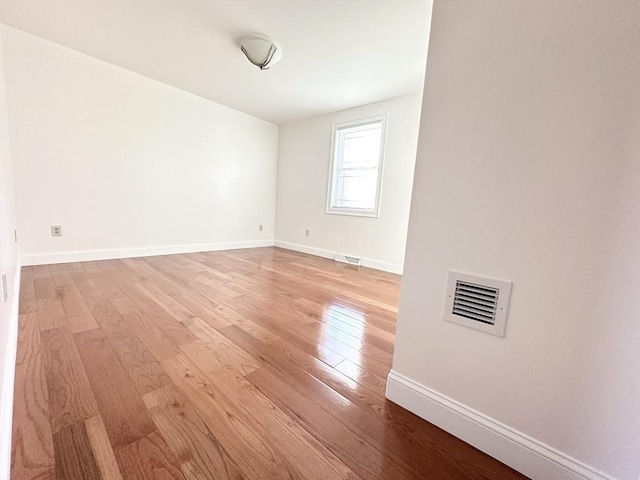 empty room featuring light wood-type flooring