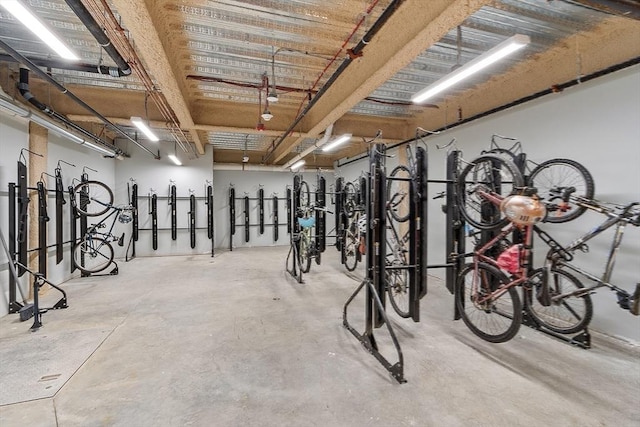 garage featuring bike storage