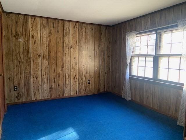 45-47 Middlefield Rd, Chester, MA 01011 - carpeted empty room with wood walls