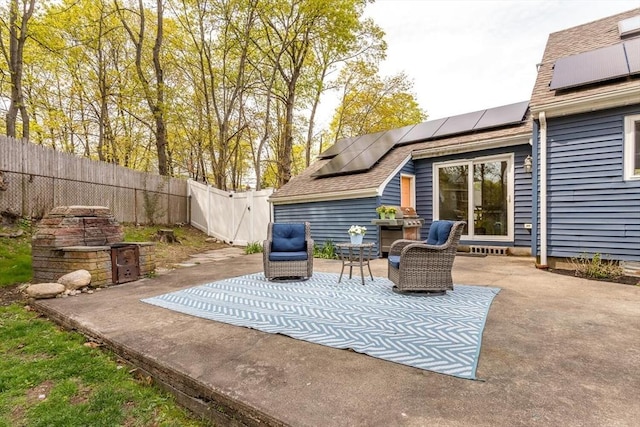 view of patio / terrace featuring a fenced backyard