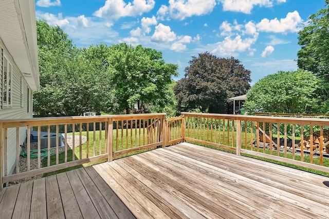 16 Amherst St, Chicopee, MA 01013 - deck with view of scattered trees