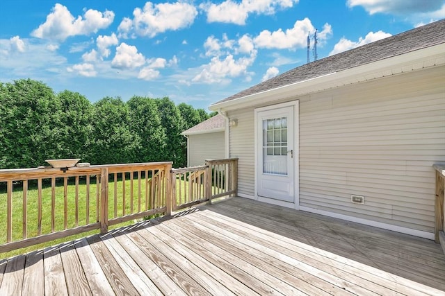 16 Amherst St, Chicopee, MA 01013 - wooden terrace featuring a yard