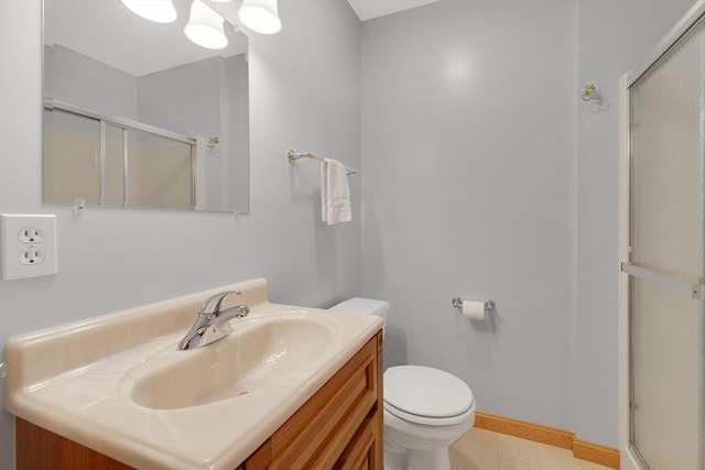 16 Amherst St, Chicopee, MA 01013 - bathroom featuring a shower stall, vanity, and tile patterned floors