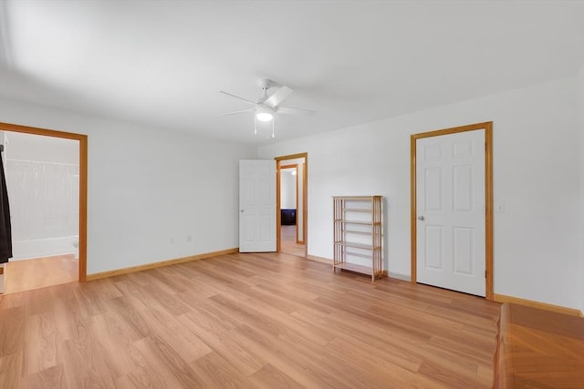 16 Amherst St, Chicopee, MA 01013 - unfurnished bedroom featuring light wood-style floors, ceiling fan, and ensuite bathroom