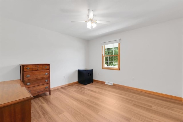 16 Amherst St, Chicopee, MA 01013 - unfurnished bedroom with light wood-type flooring and a ceiling fan