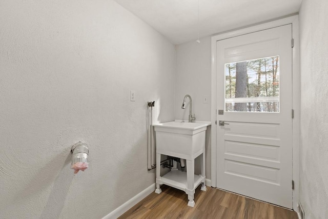 interior space featuring hardwood / wood-style floors