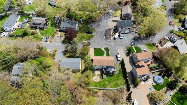 aerial view of property's location featuring nearby suburban area