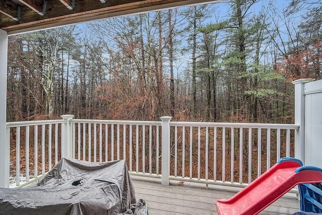 wooden terrace with ceiling fan