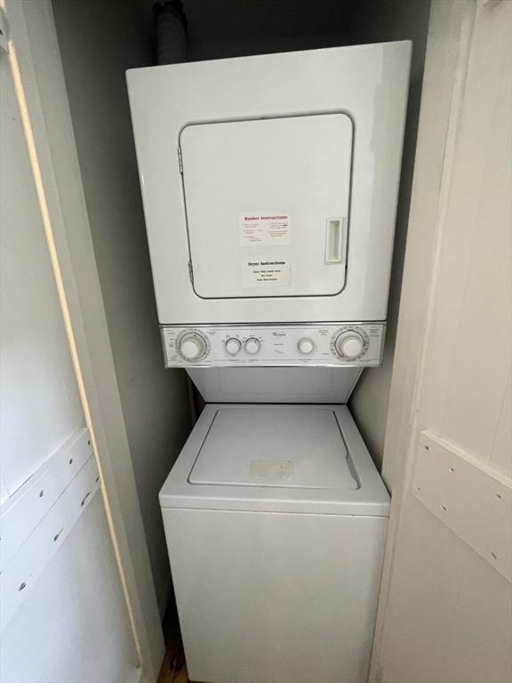 17 Hydrangea Ln Unit 786, Mashpee, MA 02649 - laundry room with stacked washing machine and dryer