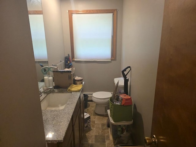 209-211 Ventura St, Ludlow, MA 01056 - bathroom featuring vanity and stone finish flooring