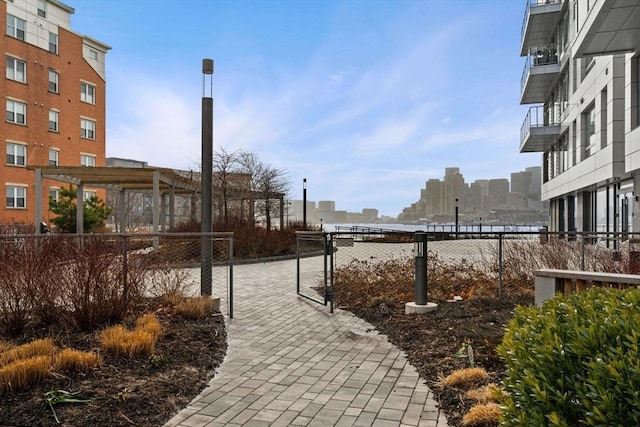 view of community with a pergola