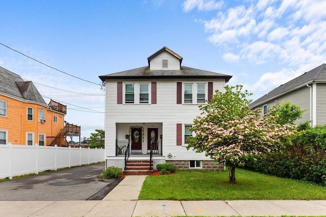 27-29 Waite St, Malden, MA 02148 - american foursquare style home with covered porch and asphalt driveway