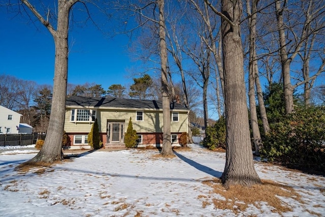 view of split foyer home