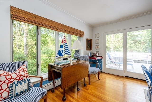 sunroom / solarium featuring a healthy amount of sunlight