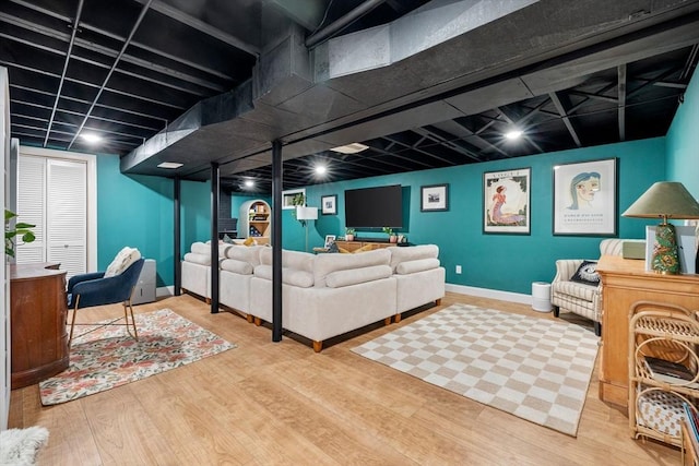 2313 Washington St, Holliston, MA 01746 - living area with wood finished floors and baseboards