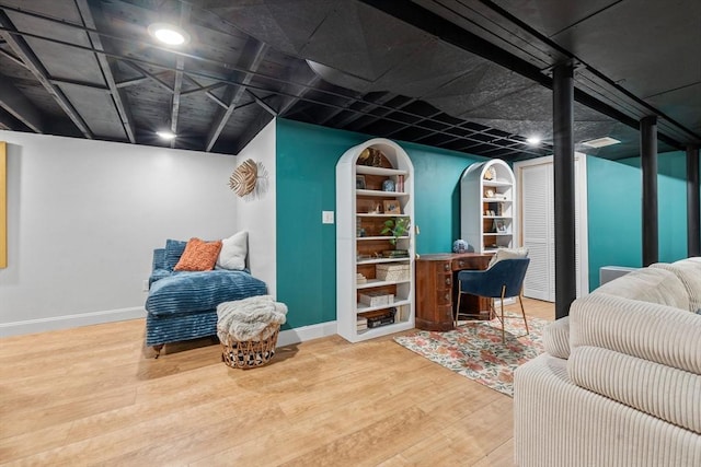 2313 Washington St, Holliston, MA 01746 - living area with wood finished floors and baseboards