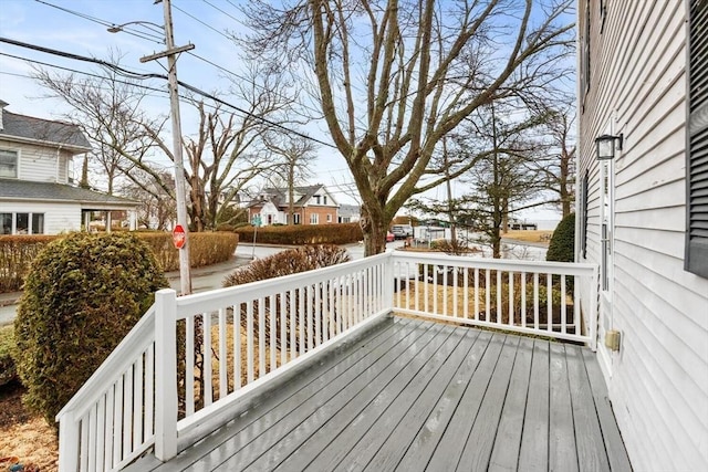 deck featuring a residential view