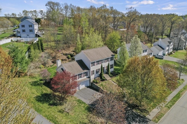 birds eye view of property featuring a residential view