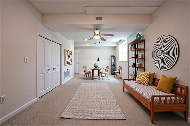 27 Williams St Unit 27, Methuen, MA 01844 - living area with carpet, a ceiling fan, and baseboards